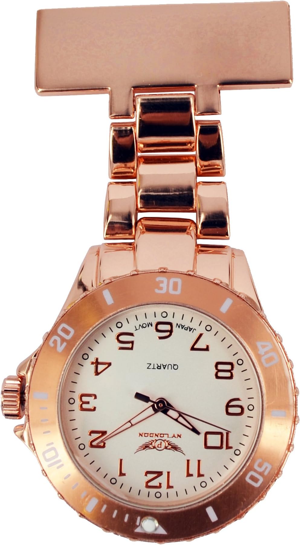 Metal Rose Gold Coloured Nurse Watch Doctor Paramedic Tunic Brooch Watch Men's & Ladies