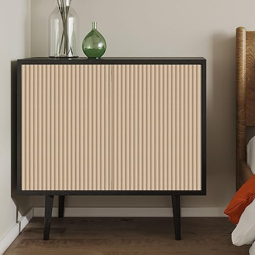 Miniatura 4 de Papel tapiz autoadhesivo con listones de madera de 15.7 x 196.8 pulgadas, papel de contacto, papel tapiz de rejilla de madera extraíble, papel tapiz