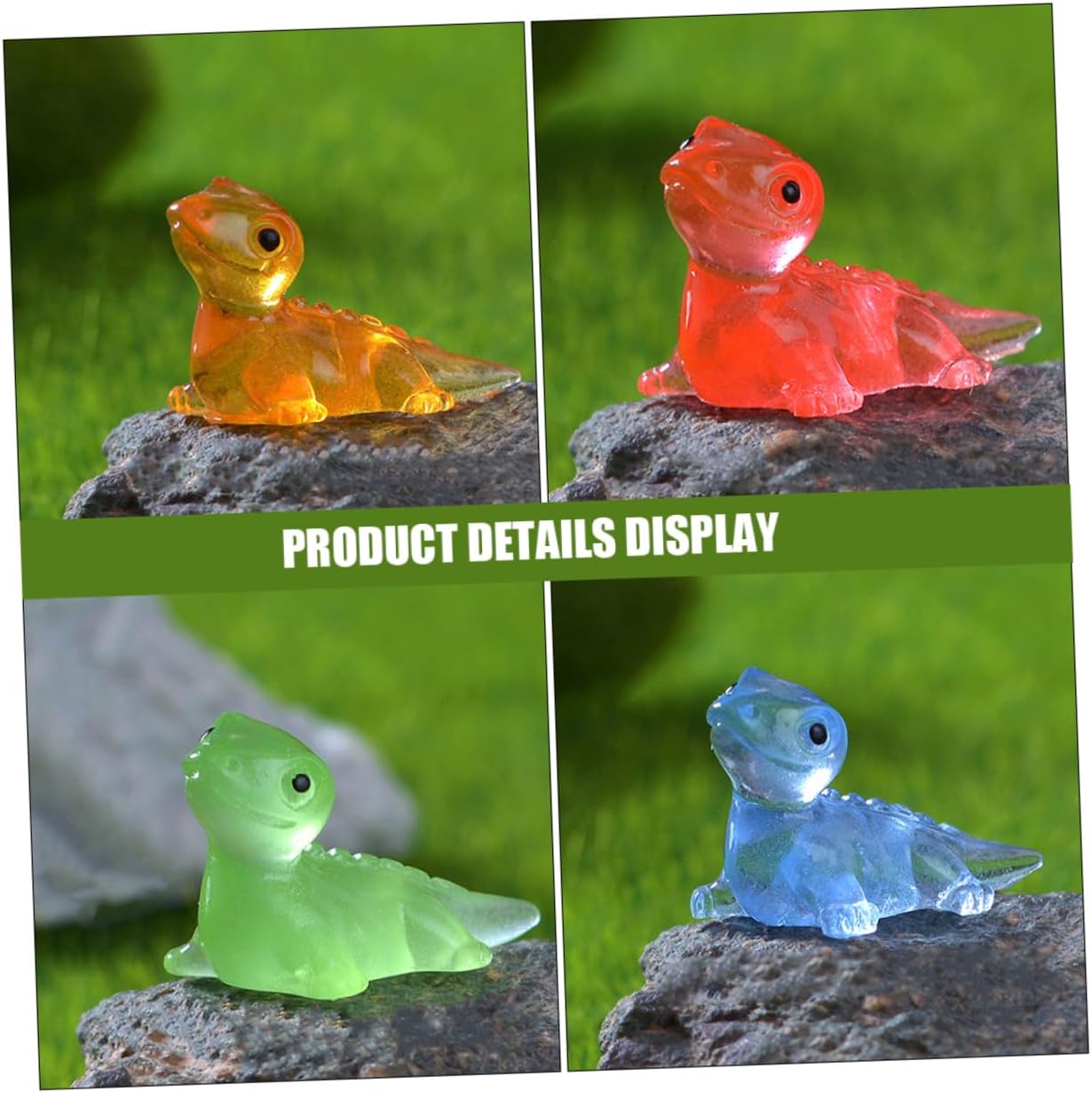 30 Pcs Glow in the Dark Miniature Lizard Figurines Resin Ornaments for Home Desk Decor Micro Landscape Garden Accessories Tiny Luminous Gecko Statues
