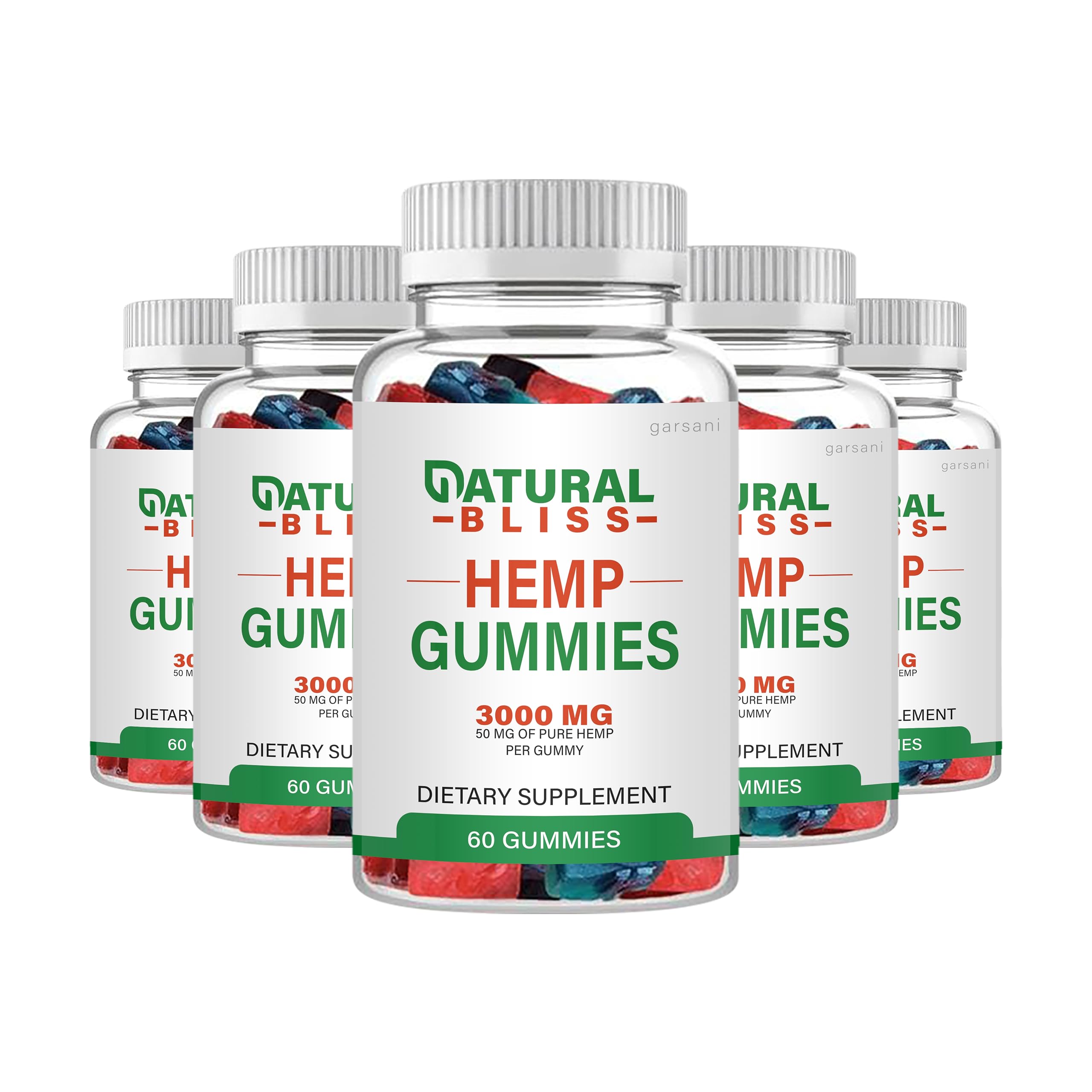Natural Bliss Hemp - Natural Bliss Hemp Gummies (5 Pack, 300 Gummies)