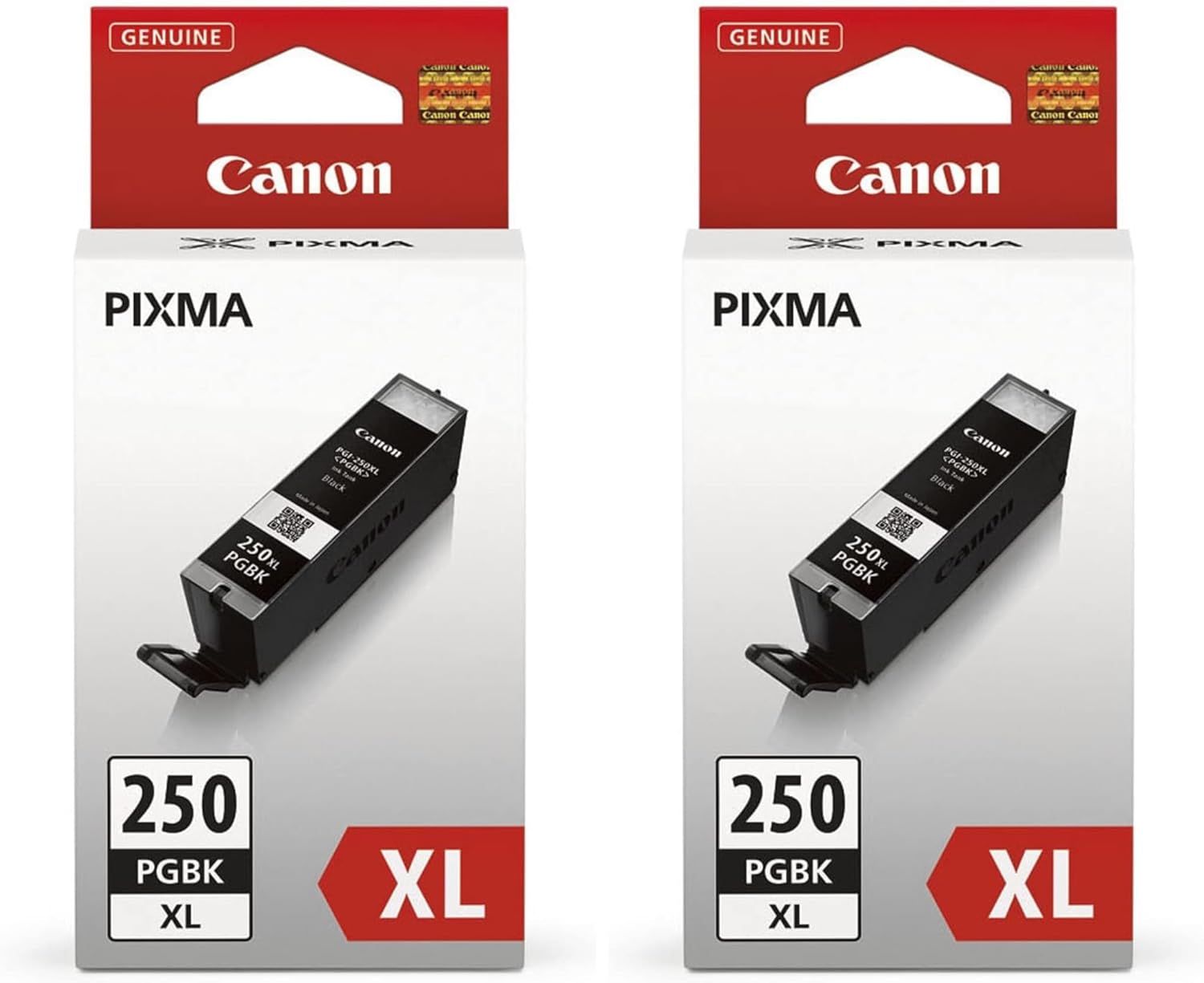 Canon PGI-250XL Genuine Pigment Black Ink Tank,Compatible with MG6320,IP7220 & MG5420,MX922,MG5520,MG6420,MG7120,iX6820,iP8720,MG7520,MG6620,and MG5620 Printers,(Pack of 2)