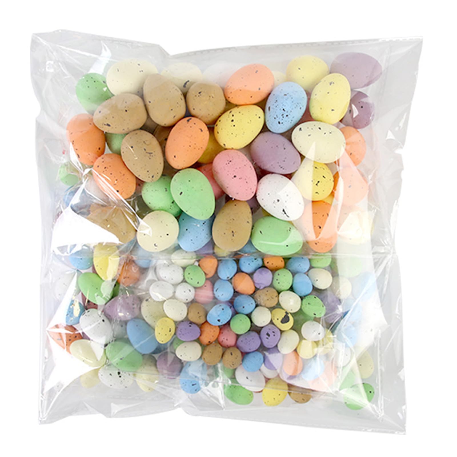 Piceioep 200Pcs Easter Eggs Decoration Assorted Size Shatterproof Colorful Foam Eggs for Basket Filler Birthday Easter Decoration Foam Decorative Shatterproof Wrapping Centerpieces Decor