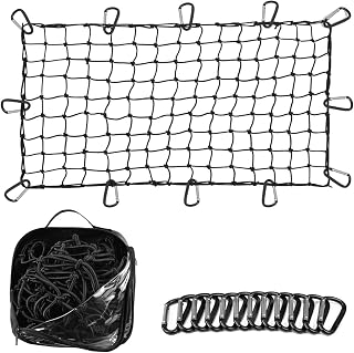 Grit Performance 4x6 ft Heavy-Duty Truck Bed Cargo Net with 12 D-Clips & Storage Bag - Secures Loads in Pickups, SUVs, Trailers, Roof Racks
