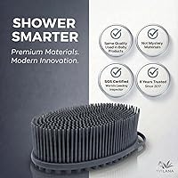 Vista 3 de Nuevo exfoliante de silicona exfoliante Avilana fácil de limpiar, ecológico, larga duración, y más higiénico que el lufa tradicional., Total 1, Rosa