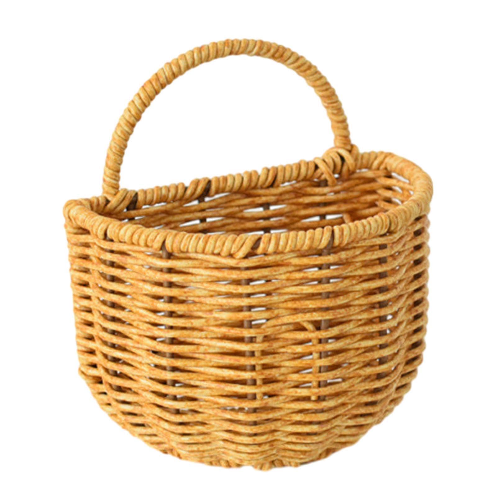 TWISAXC Storage Basket Fruit Garlic Sundries Organizer Practical And Stylish Daily Wall Mount Basket Organizer Ginger Container Fruit Hanging Wall Planter Holder Storage Bin