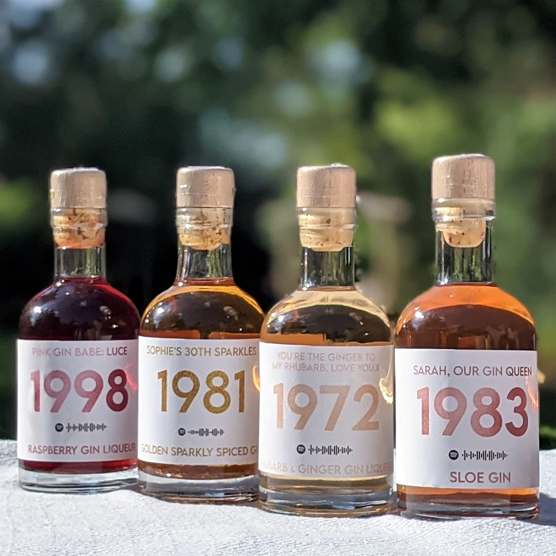 Personalised Special Year Flavoured Gin With Spotify playlist Music