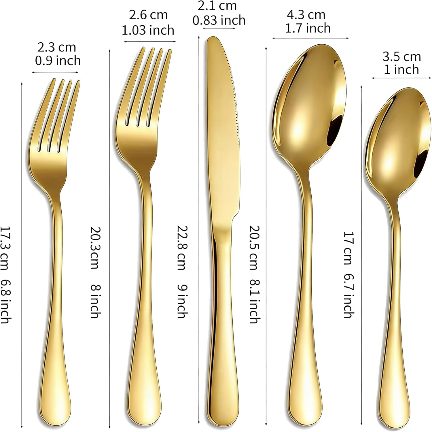 60-Piece Gold Silverware Set for 12 – Stainless Steel Flatware Set with Dinner Forks, Salad Forks, Spoons, Knives & Teaspoons, Luxury Gold Cutlery Set, Dishwasher Safe Utensils for Wedding & Parties