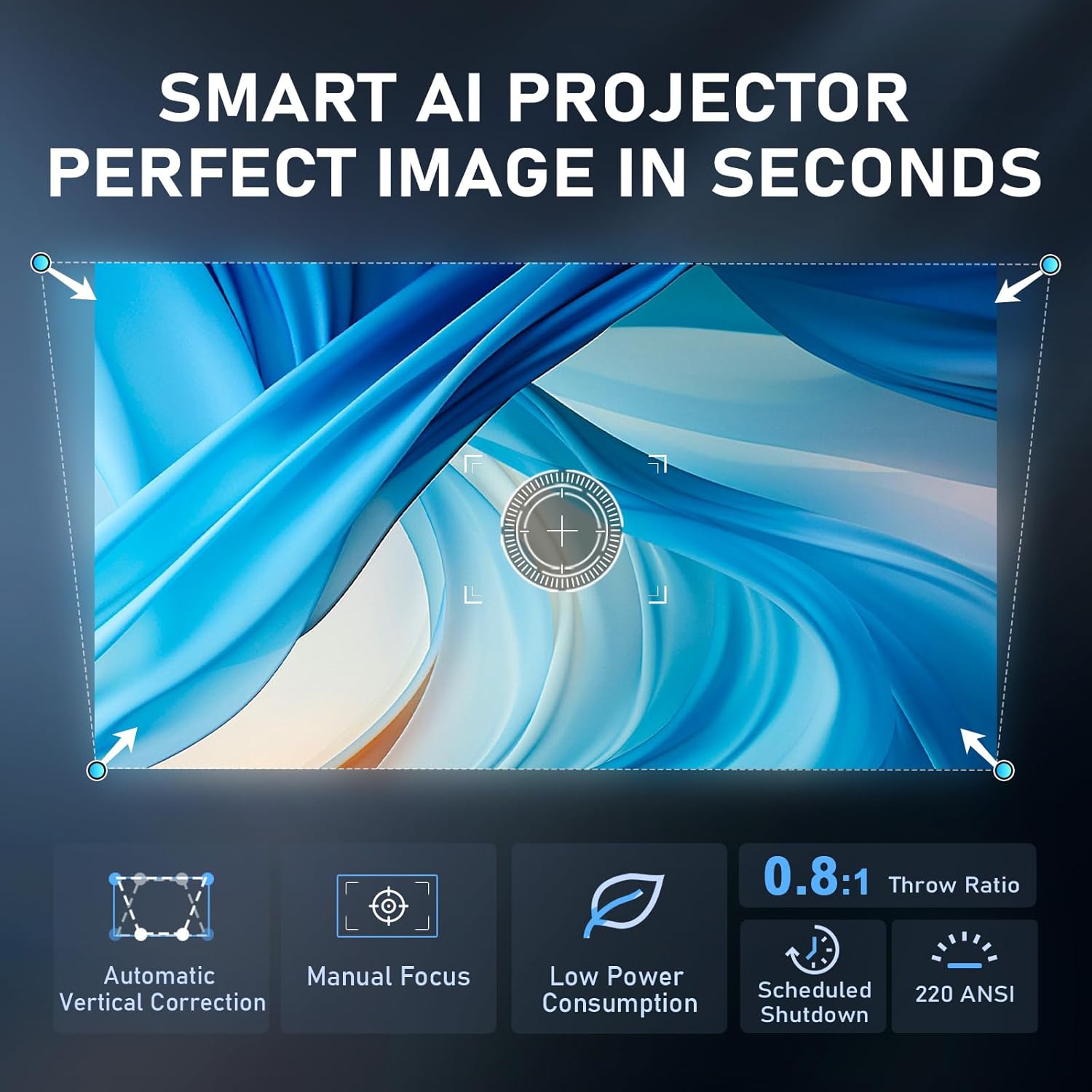 【Neo Projector & Built-in Apps】XuanPad Mini Projector with Wi-Fi and Bluetooth, Full HD 1080P Smart Portable Projector with 210° Stand, Auto Vertical Keystone, Compatible with HDMI/USB/TV Stick 6 717jpWhRpcL. AC SL1500