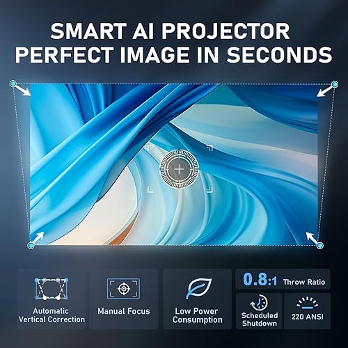 Miniatura 5 de Android 14 integrado Mini proyector XuanPad con Wi-Fi y Bluetooth, proyector portátil inteligente Full HD 1080P con soporte de 210, Keystone