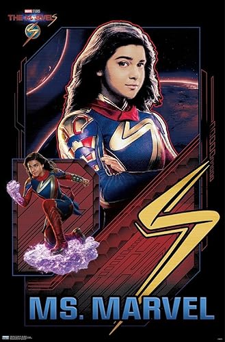 Miniatura 54 de Trends International Marvel The Marvels - Póster de pared de Ms. Marvel, 14.72 x 22.37 pulgadas, versión enmarcada en negro Versión con marco