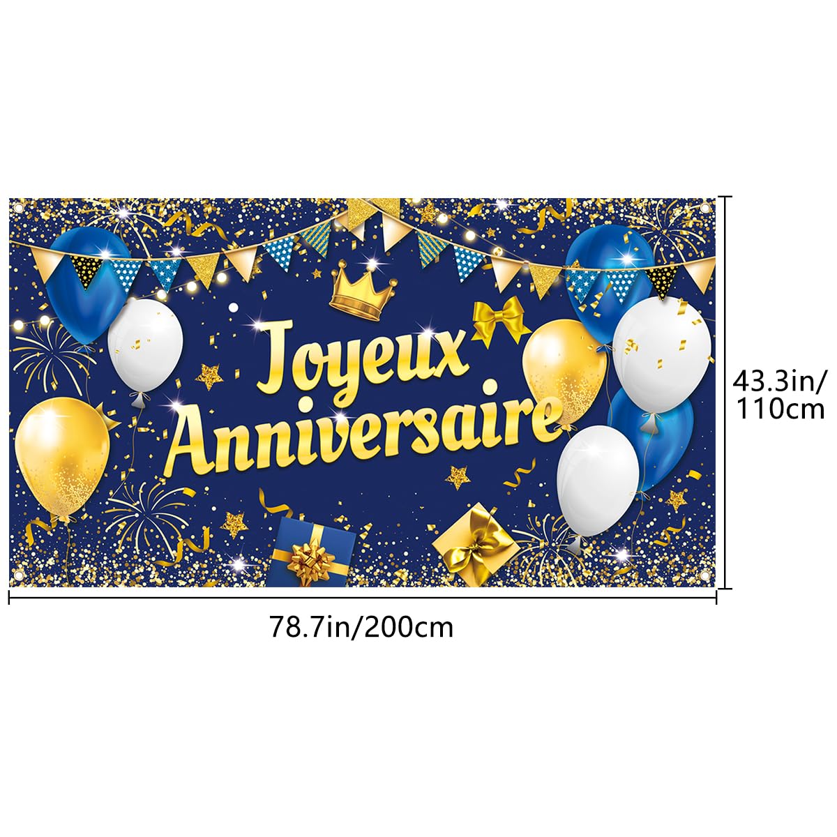 Bannière d'anniversaire JOYEUX ANNIVERSAIRE avec ballon - Bannière d' anniversaire colorée et ballon | Fabricant de fourchettes et cuillères compostables fabriquées à Taiwan | Tair Chu