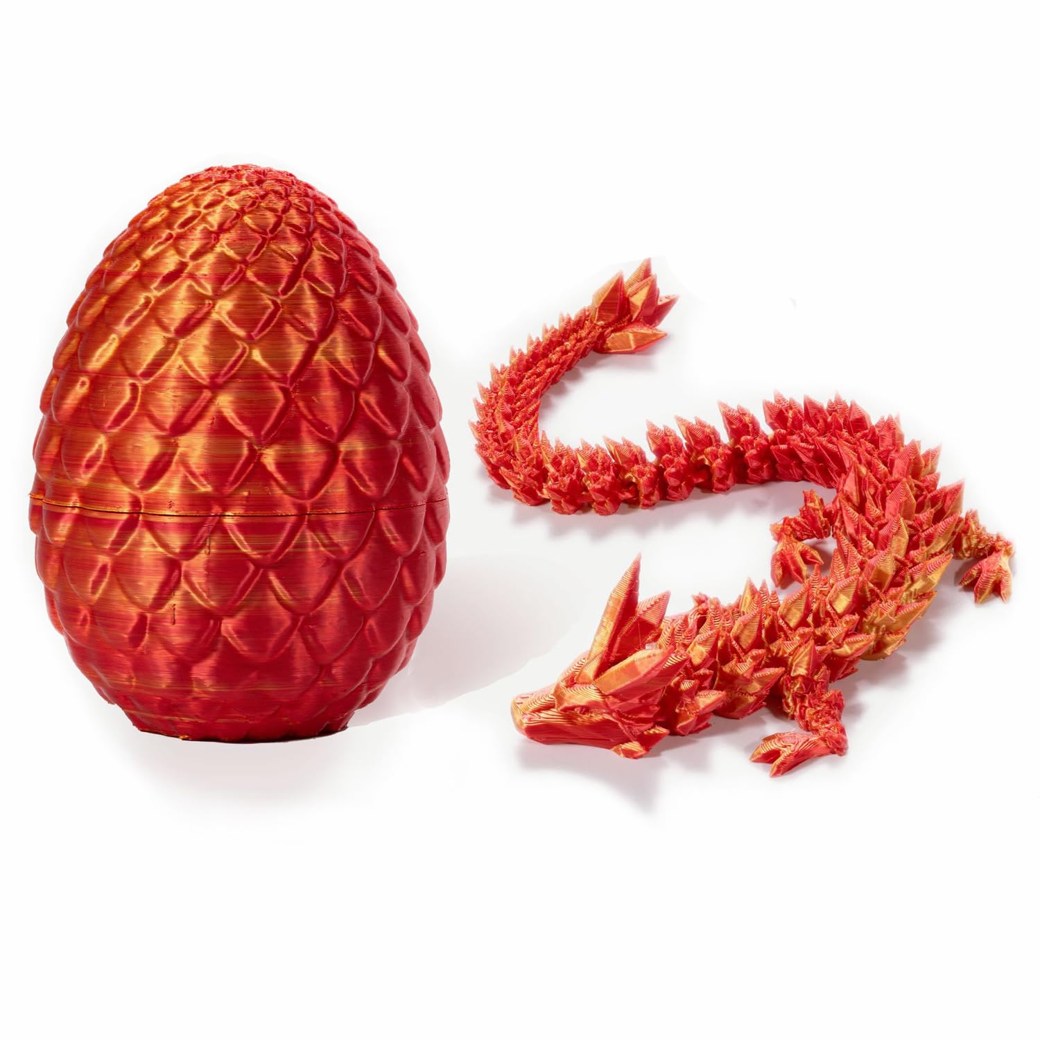 3D Printed Dragon Egg Dinosaur Toy for Boys and Girls - Fidget Toy with Flexible Joints