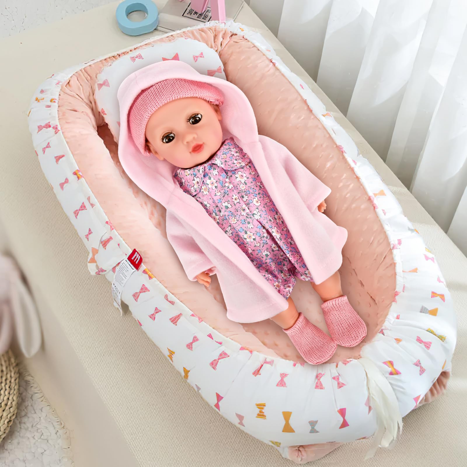 Tenue De Poupée Oreilles De Lapin – 35-43 Cm, Avec Chapeau, Chaussettes Et Cintre – Cadeau Fille Pour Baby Born Et Similaires