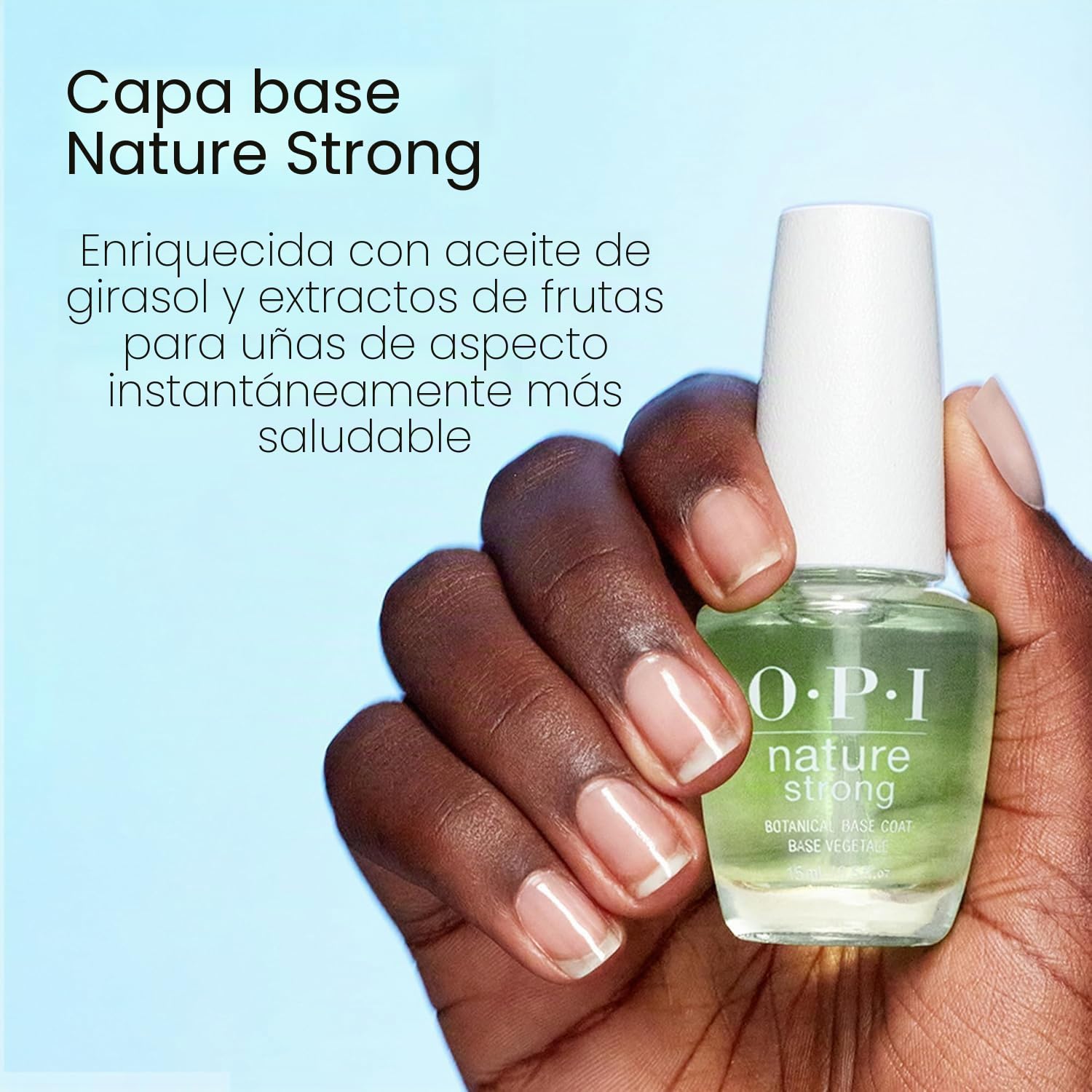 OPI Nature Strong | Laca Vegana | Esmalte de Uñas de Origen Natural| Pack Duo Base + Top Coat (15ml)