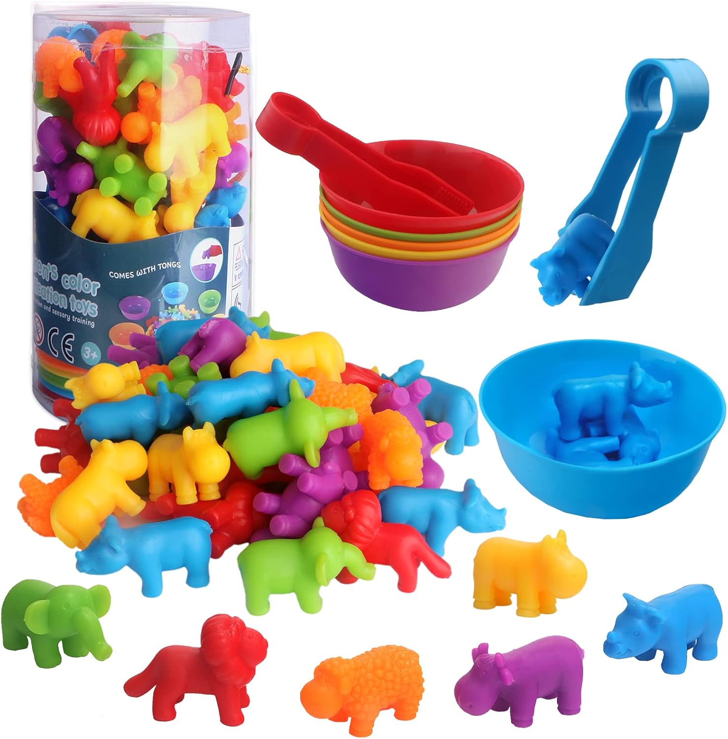 CYZAM Counting Animals Matching Game with Sorting Cups, Montessori