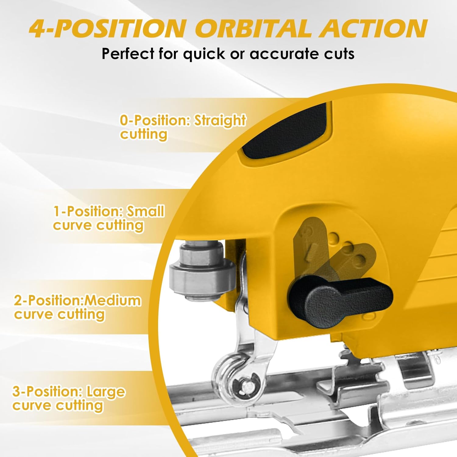 Cordless Jig Saw Compatible with dewalt 20V Battery, Brushless Jigsaw, 0°-45° Bevel Cuts, 4 Orbital Action, Variable Speed Jigsaw with Blade Set for Wood, Plastic and Metal Cutting (No Battery)