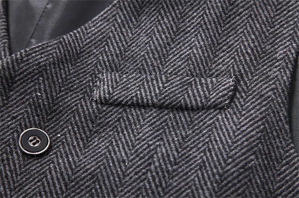 Men's Retro Double-Breasted Daily Casual Suit Vest Top Slim Fit Formal Business Waistcoat For Wedding Vest