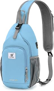 SKYSPER Sling Bag RFID Crossbody Sling Backpack Cross Body Shoulder Bag Travel Hiking Daypack for Women Men(Lightblue)