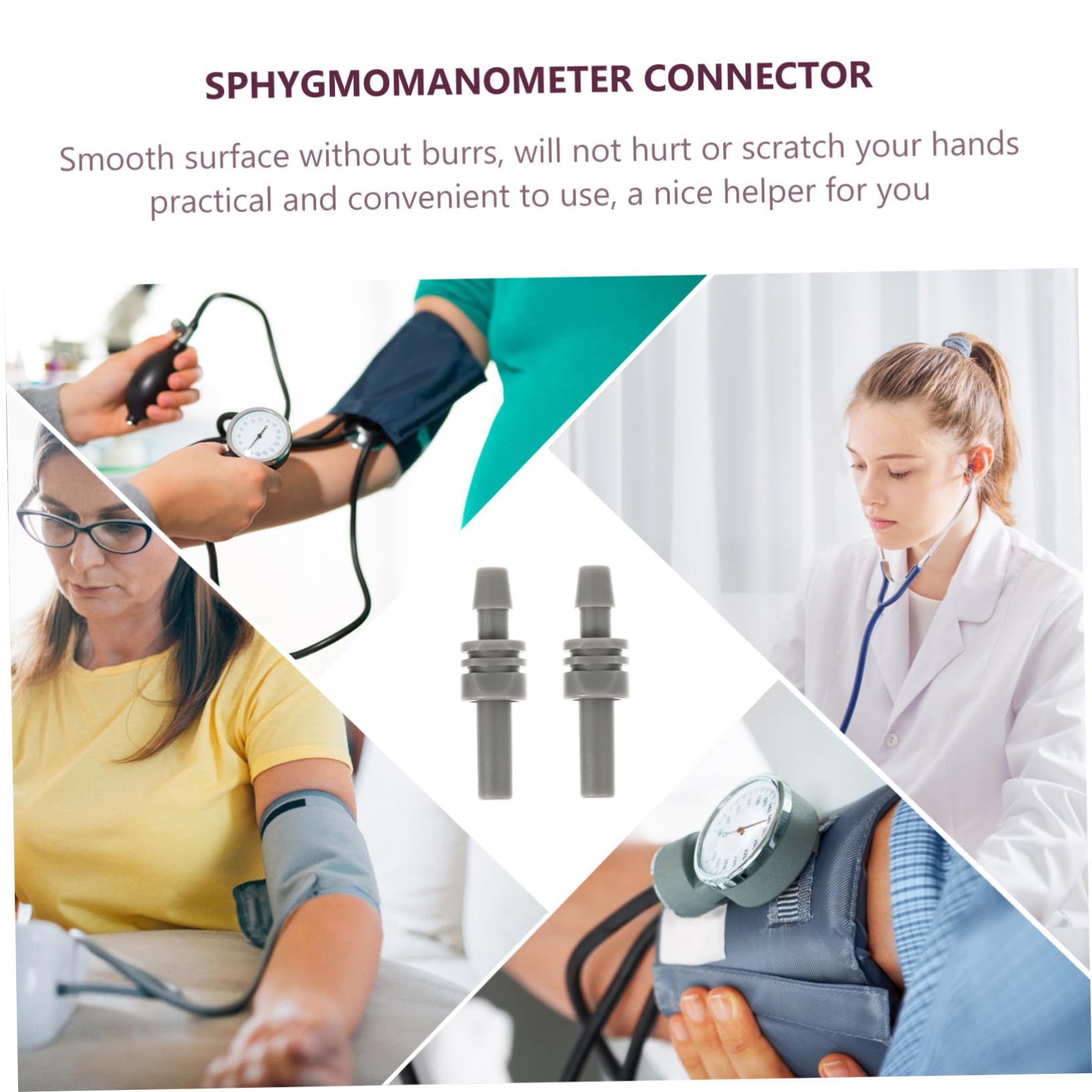 2pezzi Connettore Bracciale Sfigmomanometro Elettronico Accessori Per Misuratore Pressione Arteriosa Polsino Compatibile