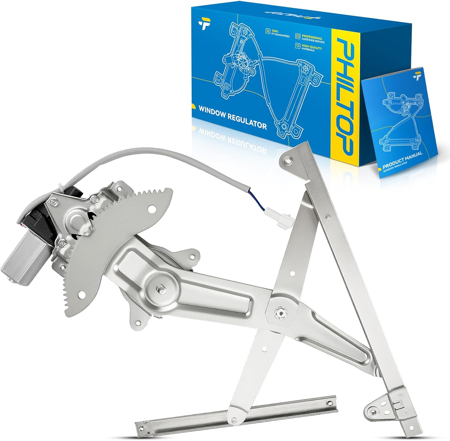 PHILTOP 741-720 Front Right Passenger Side Window Regulator and Motor Assembly Original Equipment Replacement for Camry 1997 1998 1999 2000 2001