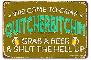 Striking Quitcherbitchin Sign for Your Fun Space