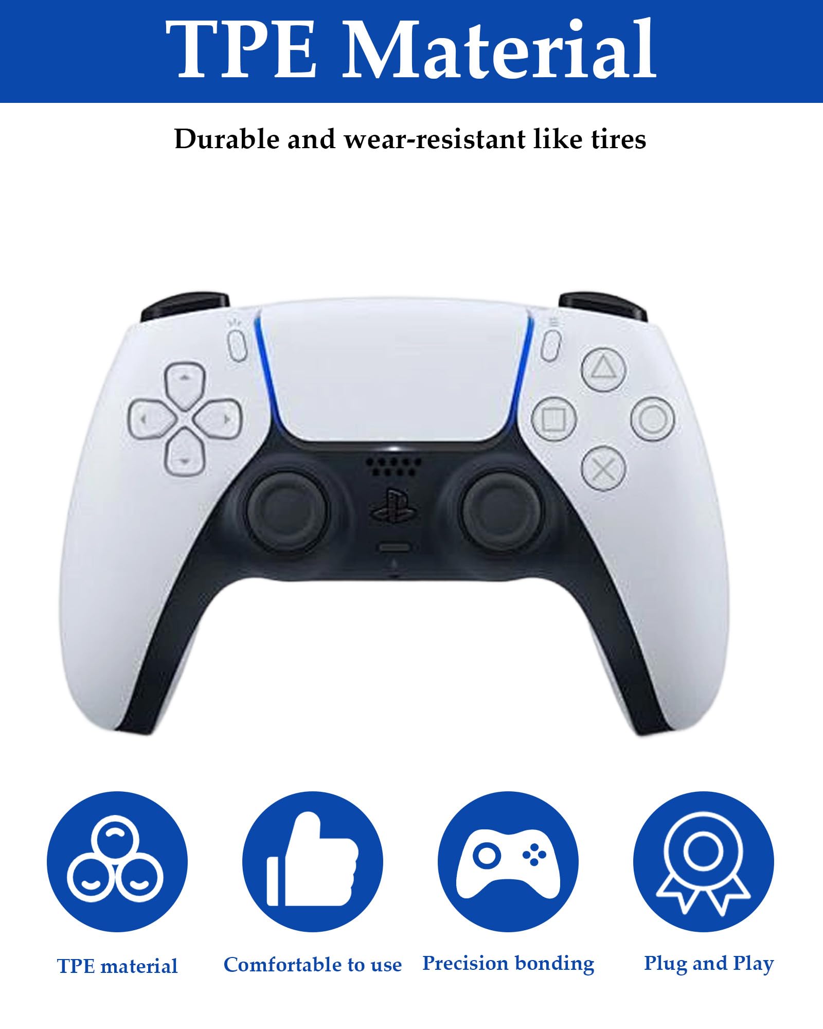 gommini joystick PS5 zestaw 10 sztuk, łatwe w instalacji, czarne, chroniące joysticki, szeroka kompatybilność, kompatybilne z kontrolerami PS4/PS5/PS5 Edge.