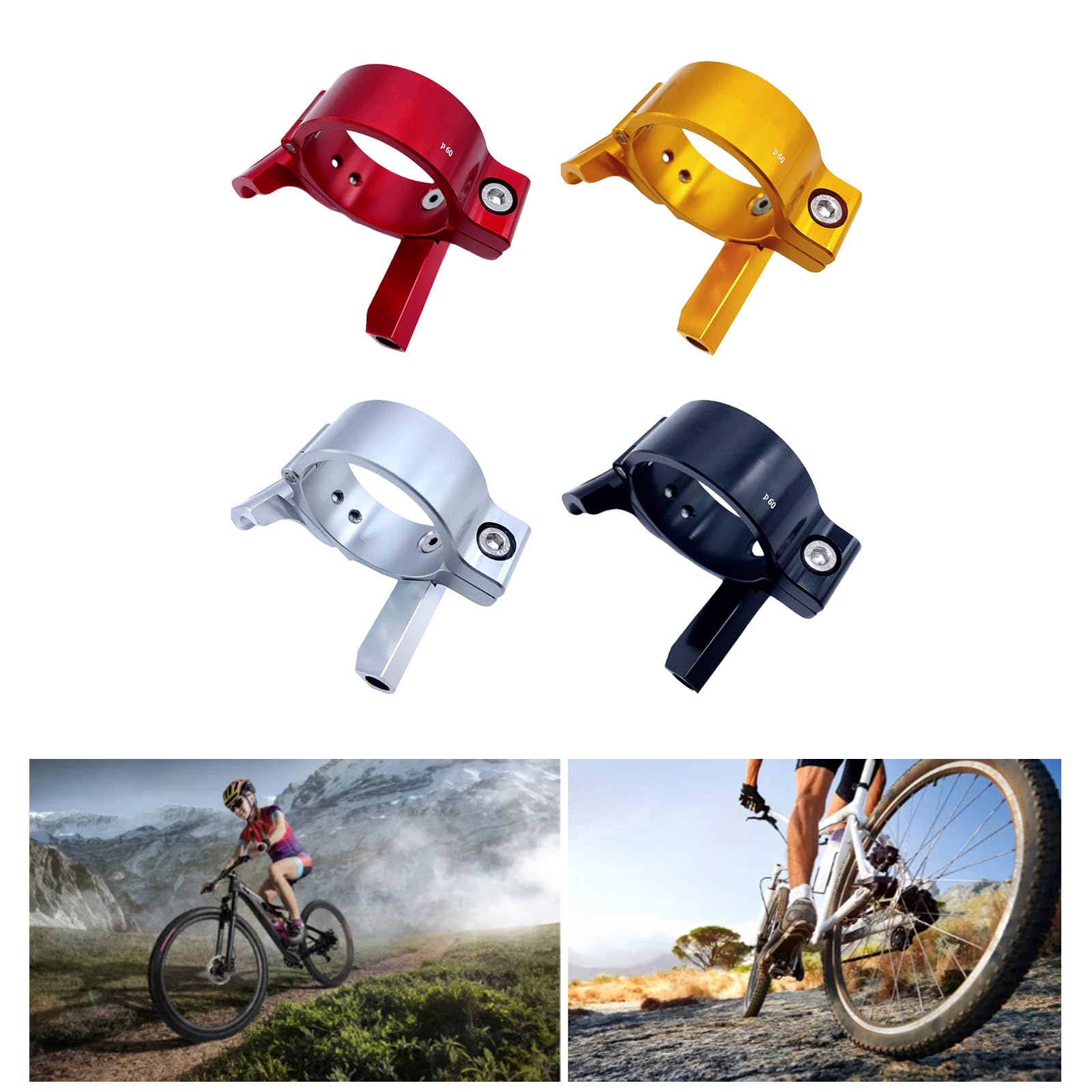 Adattatore deragliatore regolabile per compatibilità che consente la conversione a doppia velocità per biciclette pieghevoli, morsetto deragliatore anteriore in lega di alluminio leggero