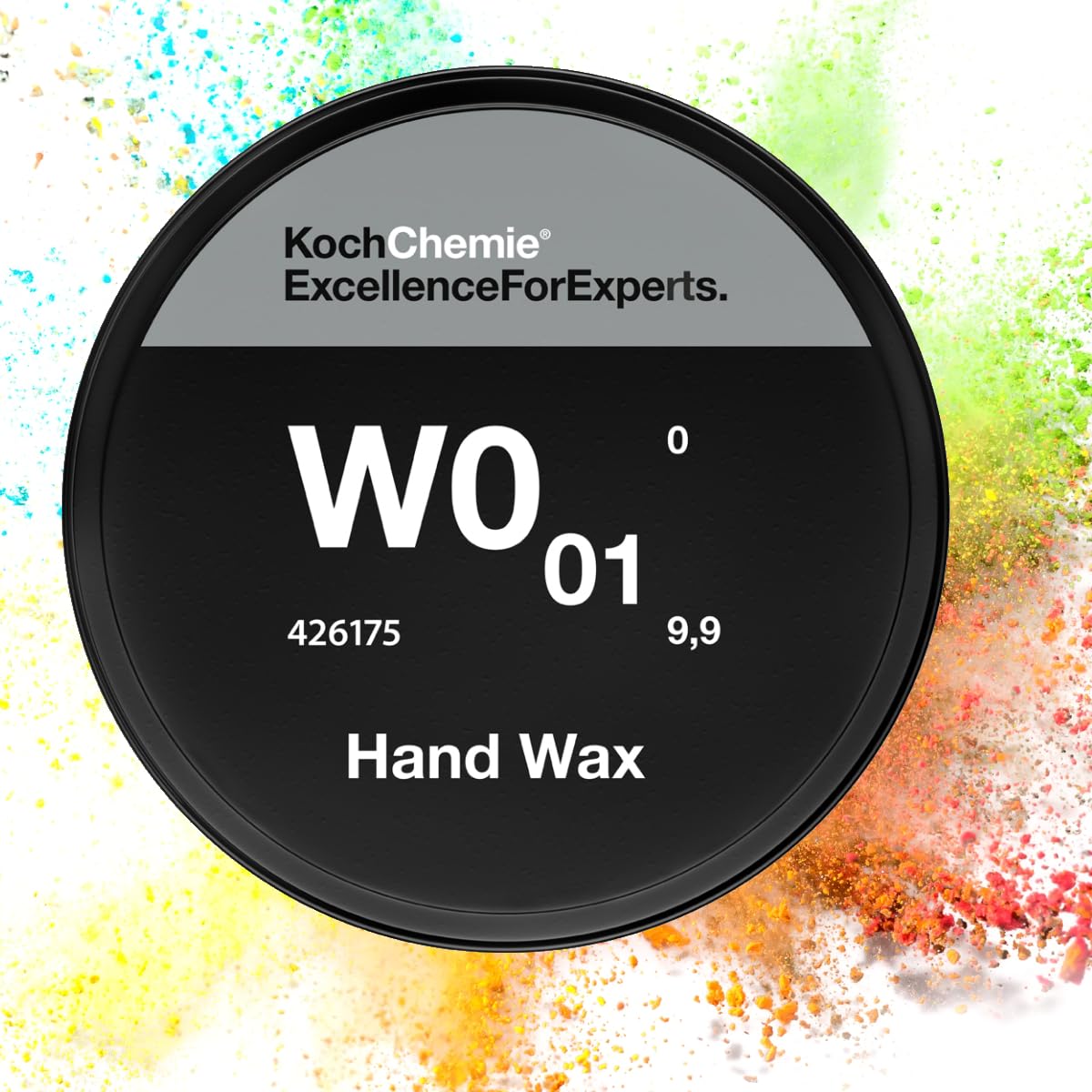 Koch Chemie Hand Wax W0.01 High End Autowachs Versiegelung Set | Lackschutz Autowachs | wasserabweisende Lackvesiegelung mit 1 Mikrofaser Poliertuch & 1 Mikrofaser Applikator