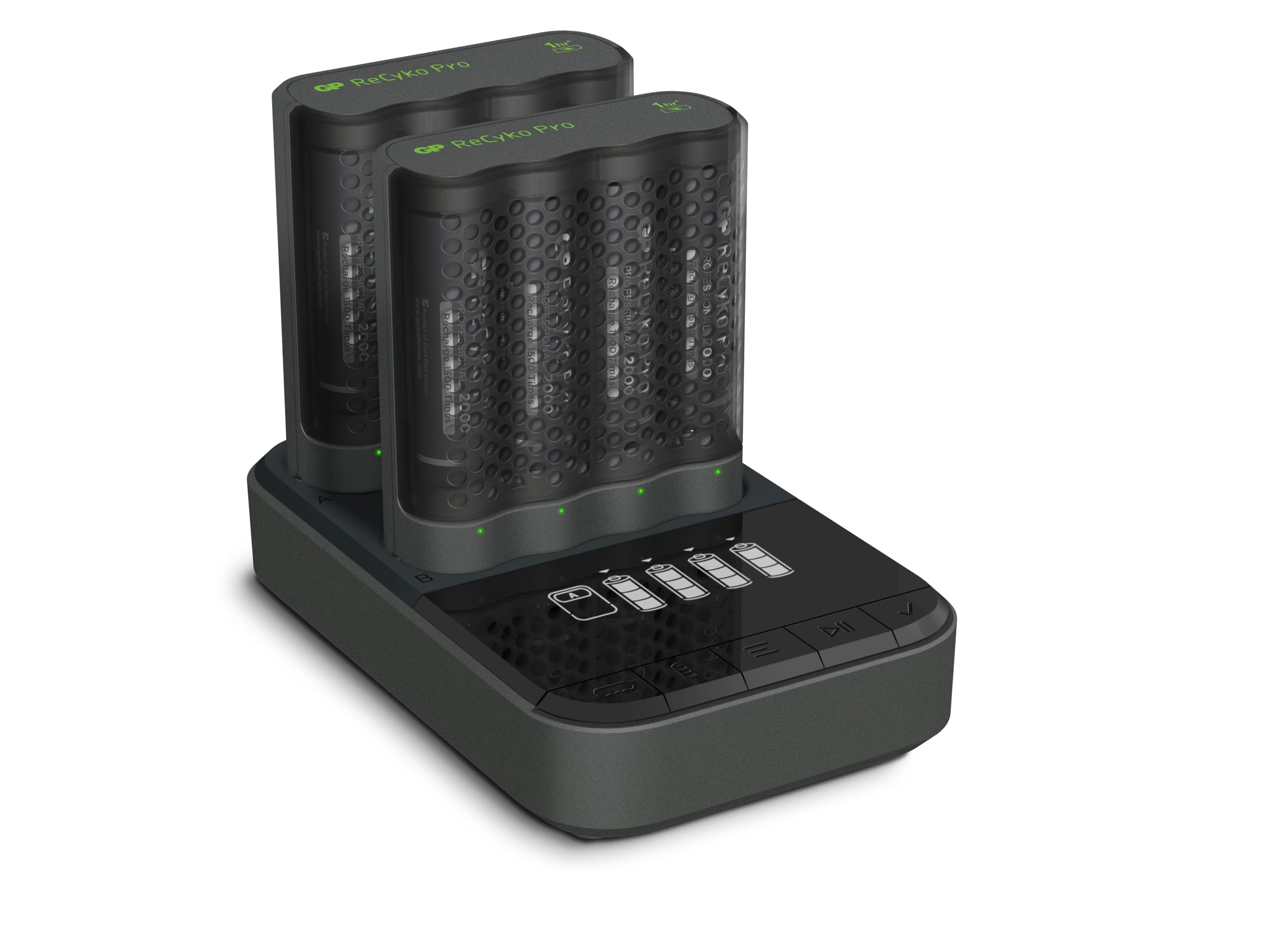 GP ReCyko 2 unités Pro Charger M461 (USB) avec Station de Charge D861, avec 8 Piles NiMH Pro AA de 2000 mAh