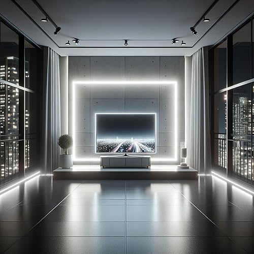 Miniatura 4 de iNextStation Tira de luz LED COB USB, 6.6ft 2M 5V 640LEDs 6000K blanco frío USB tiras LED regulables CRI 93+ cinta de luces LED flexibles para