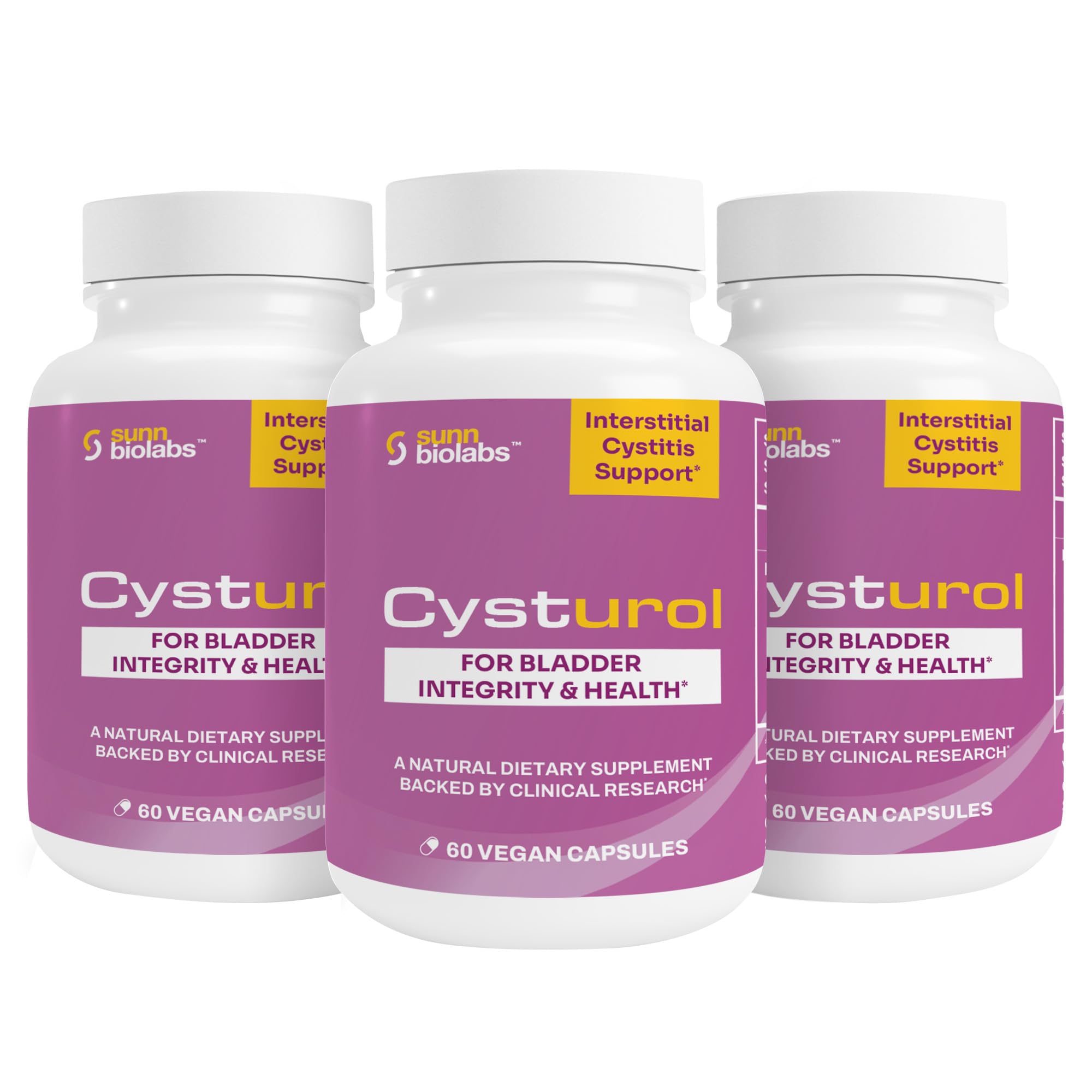 CYSTUROL | Bladder Formula Support for INTERSTITIAL Cystitis (IC) and Painful Bladder Syndrome | Clinically Researched | Less Flares & Urgency | Potent | Premium Bladder Support for Women