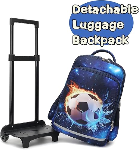 Miniatura 3 de CAMTOP Mochila con ruedas de 18 pulgadas para niñas, bolsa de viaje con ruedas, bolsas escolares para niños, mochila de equipaje con ruedas