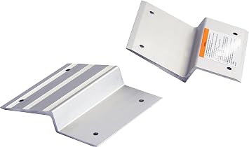 MaxxHaul Aluminum Ramp Top Kit 2 Pack Turns 2x8 Boards into Utility Loading Ramps 1400 lb Capacity with NonSkid Surface and Tailgate Protective Pads (80439)