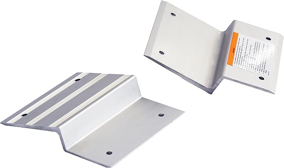 MaxxHaul Aluminum Ramp Top Kit 2 Pack Turns 2x8 Boards into Utility Loading Ramps 1400 lb Capacity with NonSkid Surface and Tailgate Protective Pads (80439)
