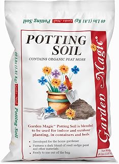Michigan Peat 40 Pound Bag of Garden Magic General Purpose Moisture Retaining Potting Soil Mix for Indoor and Outdoor Plan...