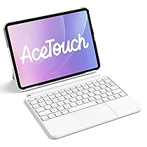 Inateck Custodia Tastiera per iPad 11a, 10a Gen, iPad 10a (10,9″), 11a Gen (2025 A16), Air 11″ M4, M3, M2, Air 6, 5, 4a, Pro 11 4a-1a, Tastiera Ultralight Rimovibile con Touchpad, Bianco AceTouch