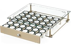 36 K-Cup Holder Coffee Pod Storage with Tempered Glass Top