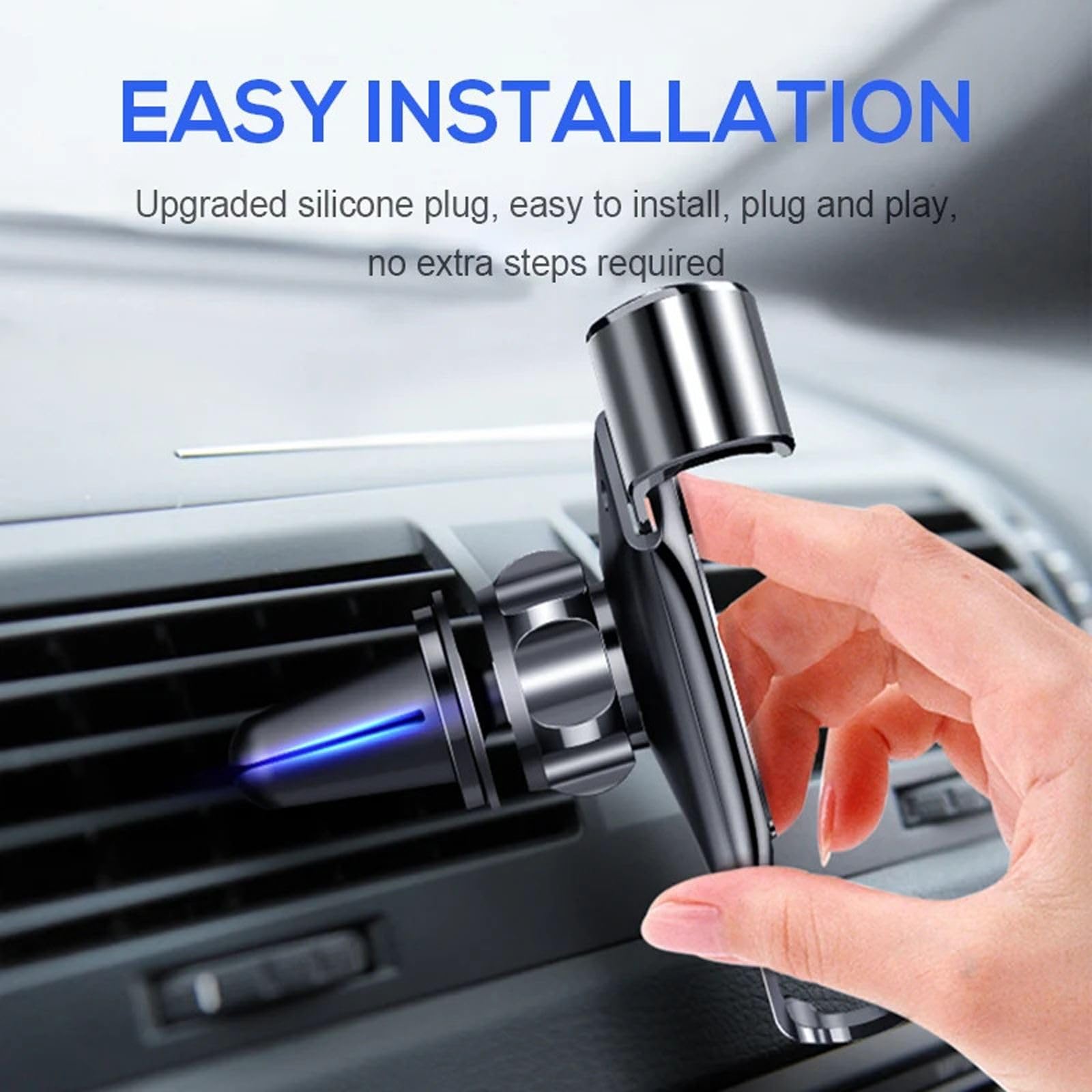 Supporto da Auto per Telefono Presa d'Aria Clip Mount Mobile Cell Stand Supporto GPS per Smartphone, Adatto per iPhone Xiaomi Samsung