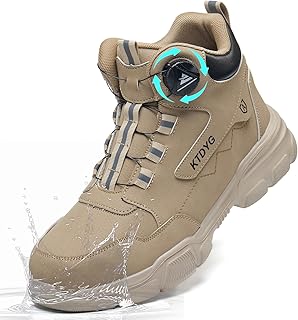 KTDYG Botas de segurança para homem mulher impermeáveis leves botas de trabalho com biqueira de aço antiderrapante sapatos de segurança 37-46 UE