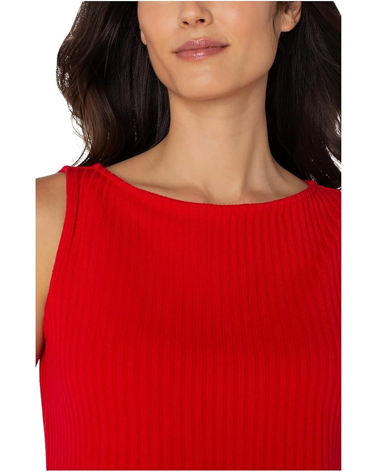 Liverpool Los Angeles Sleeveless Boat Neck Rib Knit Top - #3 of 3