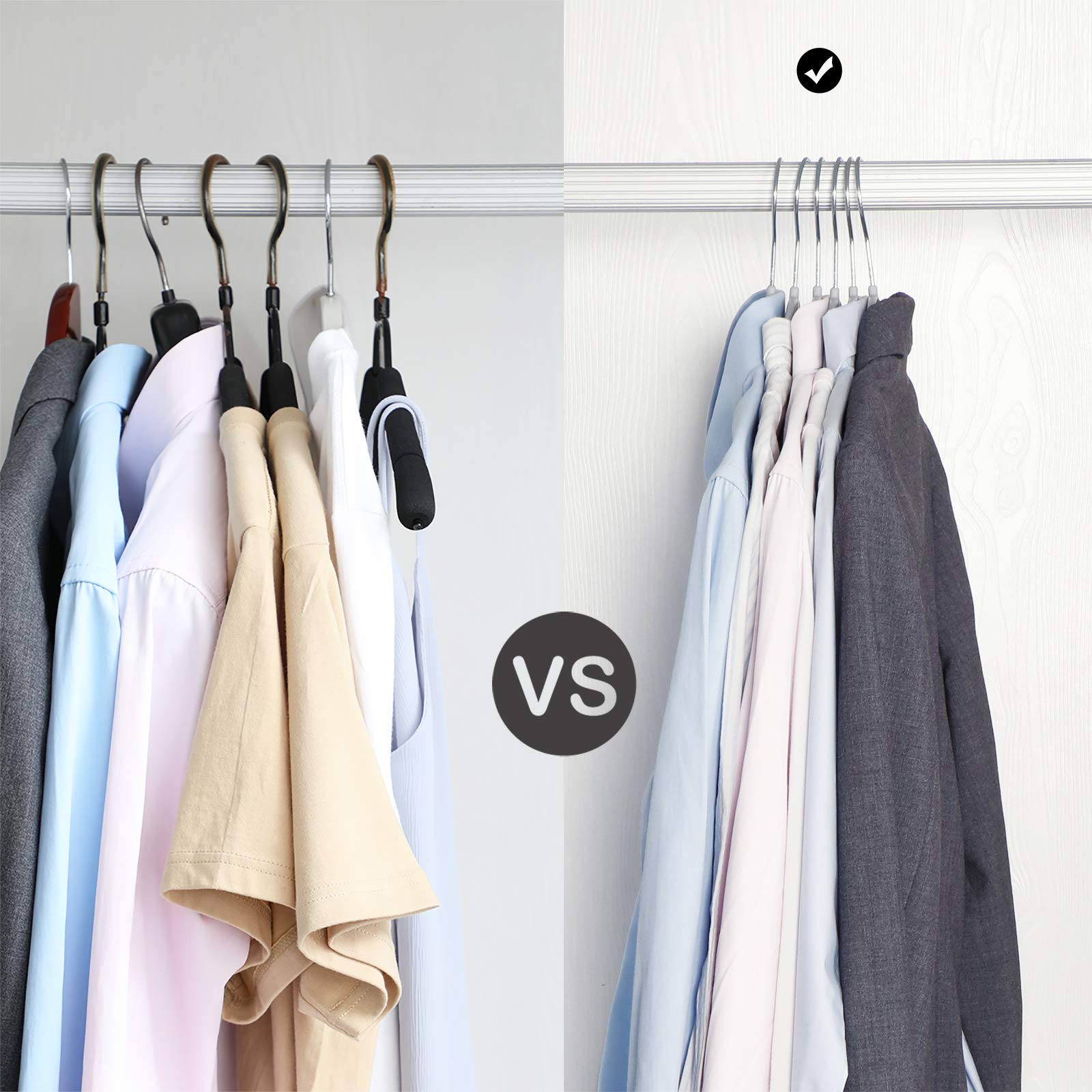 TIMMY Lot De 50 Cintres En Plastique Sans Choc Sur Les épaules Pour