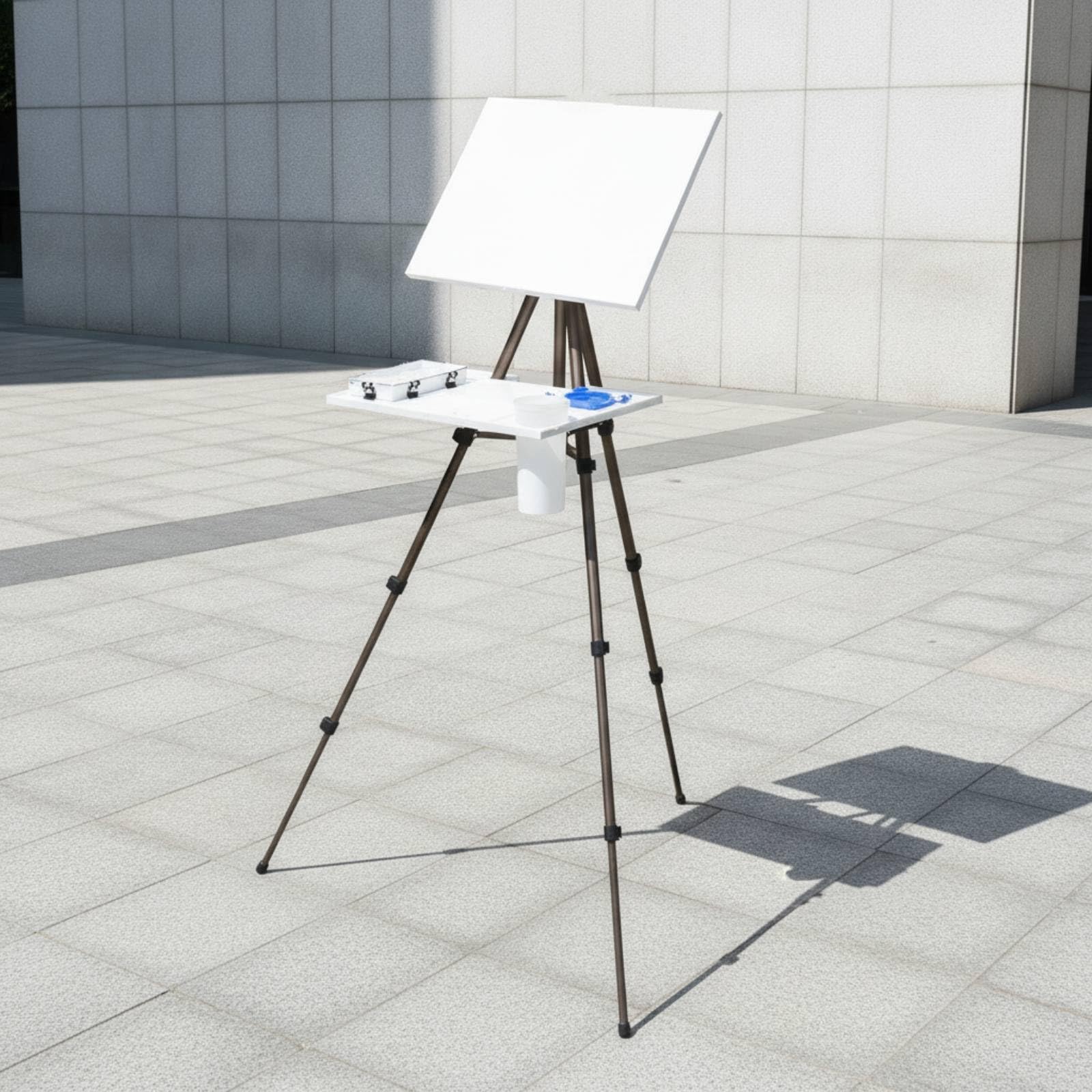 Milageto Chevalet Pliable Polyvalent Chevalet avec Plateau Robuste Support pour Plein Air, Déplacement, Atelier