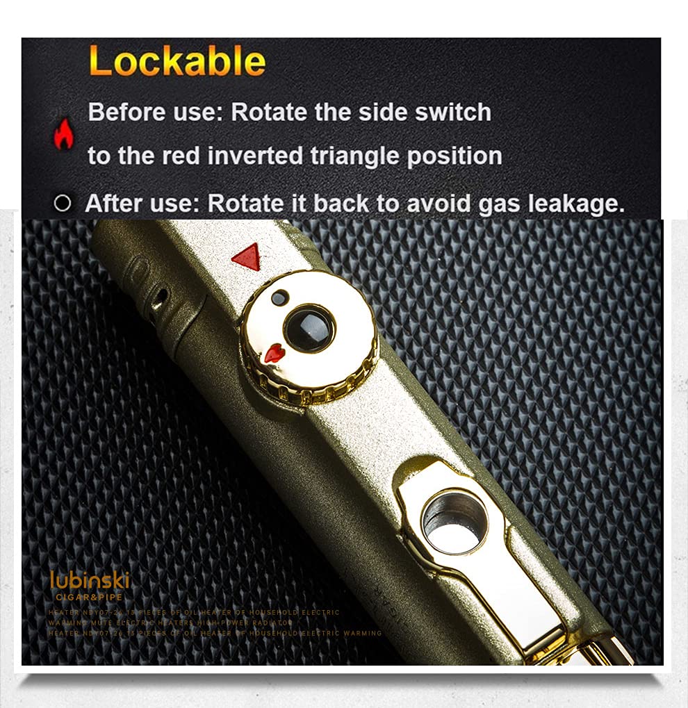 Buy LUBINSKI Luxury Cigar Ashtray Torch Lighter and Cigar Cutter Set, 4