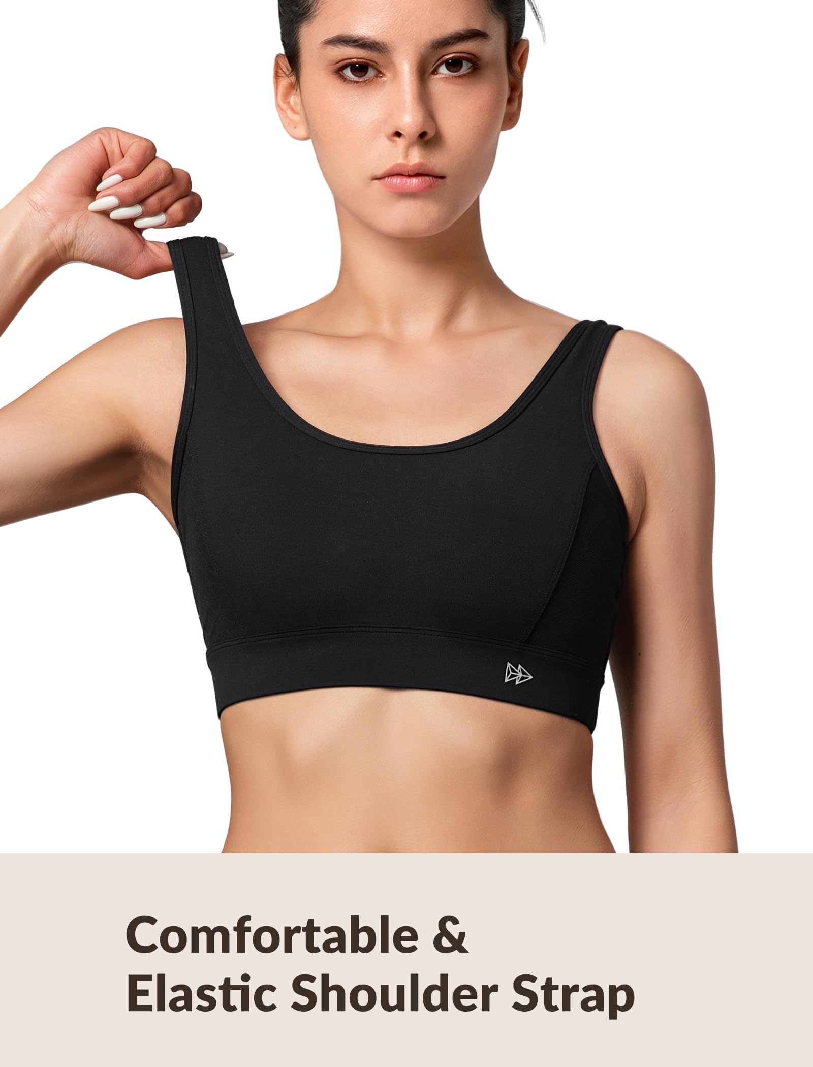 Yvette Reggiseni sportivi da donna, serie leggera, reggiseni da yoga, morbidi top da allenamento con schiena a U con cuscinetti staccabili