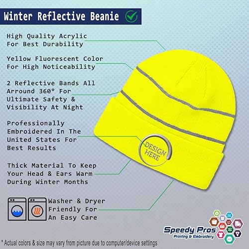 Miniatura 2 de Custom Reflective Beanie Giganotosaurus High Visibility Running Gear Skull Cap for Men & Women 1 Size