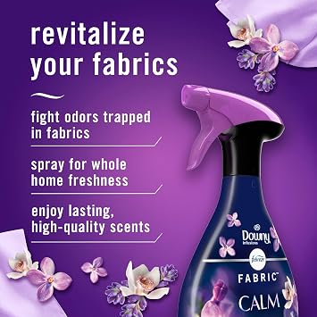 Febreze Odor-Fighting Fabric Refresher, Liquid, White, Downy Calm and Downy April Fresh, 16.9oz, 2 Pack
