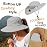 ZOORON Women\'s Ponytail Safari Sun Hat,Wide Brim UV Protection Outdoor Bucket Hat,Foldable Beach Summer Fishing Hat