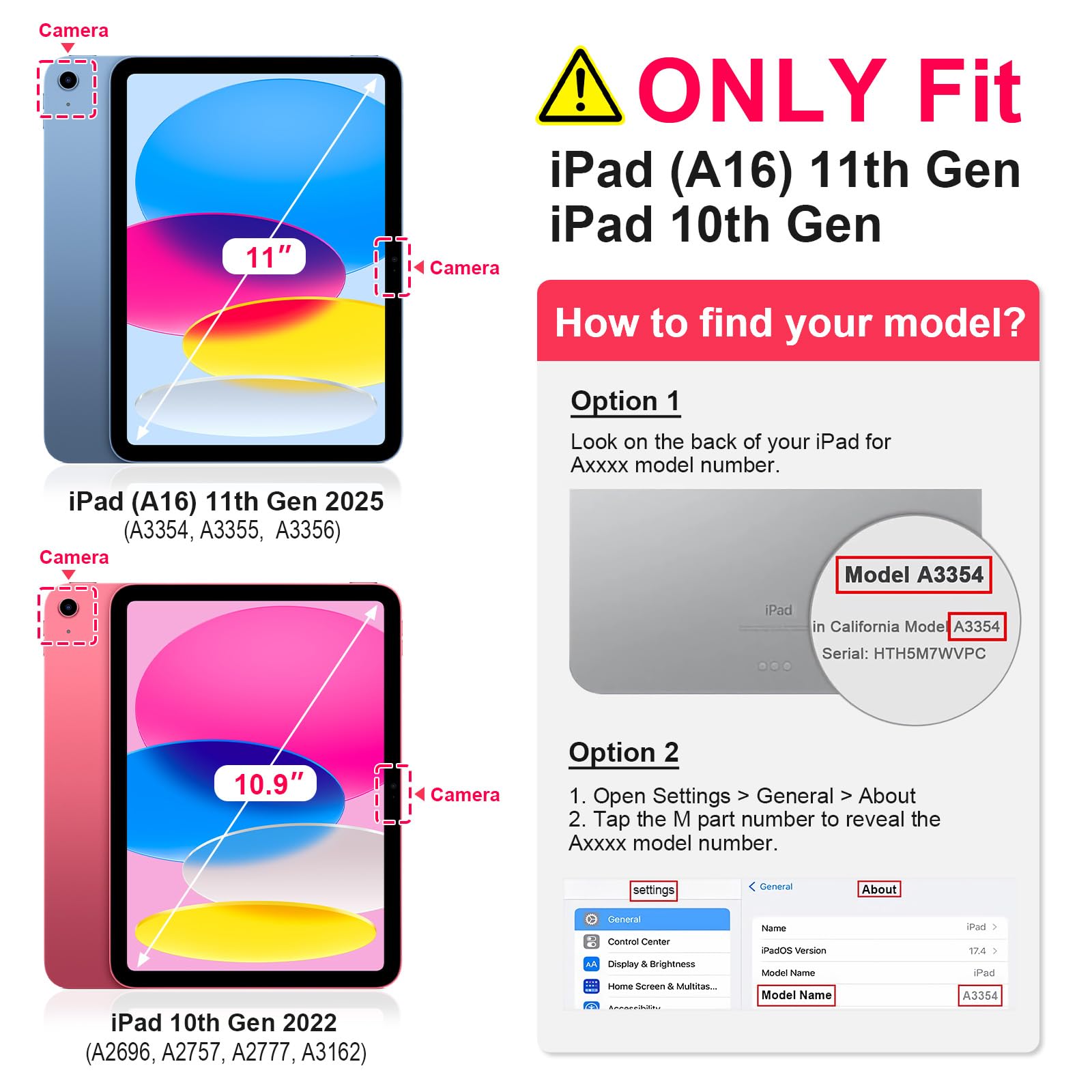 TiMOVO Cover per iPad 11 Generazione A16 11 Pollici 2025/iPad 10 Generazione 10,9 Pollici 2022 con Portapenne, Custodia con Supporto Retro Traslucido, Auto Sveglia/Sonno, Grigio Blu