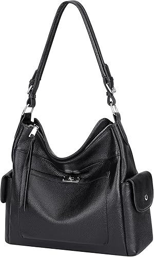 Miniatura 8 de Over Earth Leather Hobo Purses and Handbags for Women Ladies Shoulder Crossbody Purse Negro
