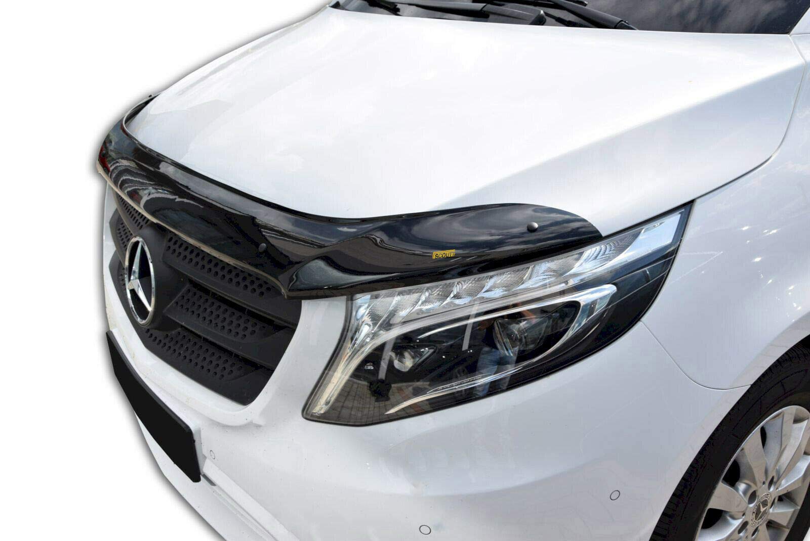 SCOUTT Deflettore Protezione Cofano per Mercedes Vito/Viano W447 2014-2022, Migliora l'Aerodinamica dell'Auto, e Spoiler, Nero